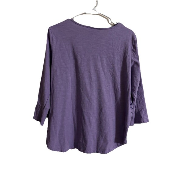 Shabby Chic Alfred Dunner S Beaded &Embroidered  Fairycore Knit Top BellSleeve - Picture 5 of 5